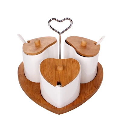 

Home Supplies Kitchen Seasoning Tool Accessories Ceramic Seasoning Pot Set / Food Spice Salt Seasoning Box / The salt bottle