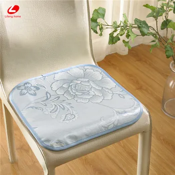 

Chair decor Summer Seat Cushion Cool Chair Cushion Floral Saddle 4pcs/lot with Fixed tie Golden Pastoral Floor seat 40*40cm