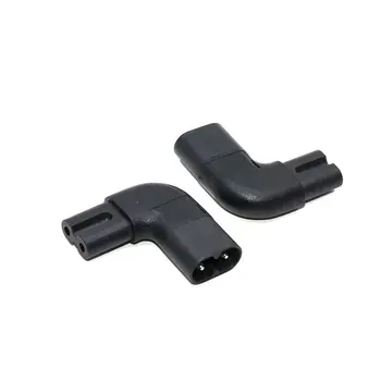 

Right Angled IEC 320 C7 Female To C8 Male 2-Pin AC Power Plug Converter Adapter
