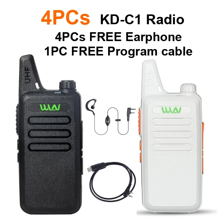 Mini Ham Radio Walkie Talkie WLN KD C1 5W long range better than BF 888S UHF