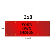 Изготовленный На Заказ Флаг 240x60 см 2x8FT полиэфирные Флаги На Заказ баннеры