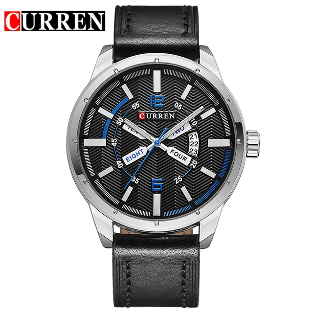 CURREN люксовый бренд кварцевые часы Повседневное модные кожаные Часы Reloj masculino мужские часы Бесплатная доставка Спортивные часы 8211