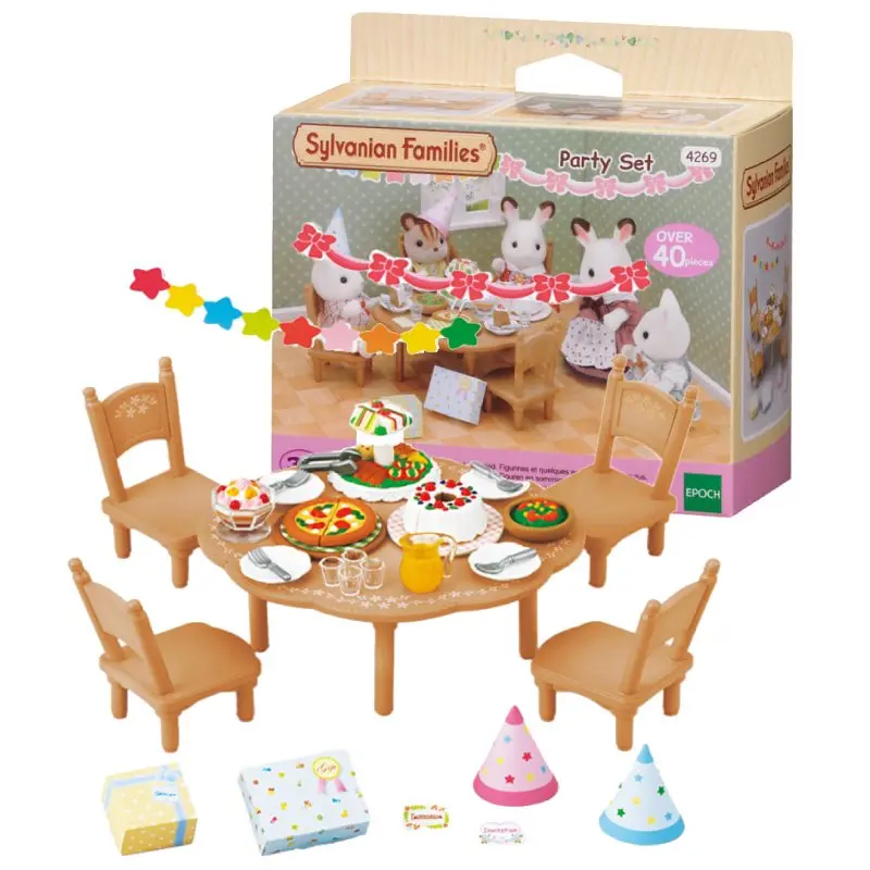 Sylvanian Families кукольный домик мебель сцены Аксессуары Набор для вечеринок без фигурки Новинка#4269