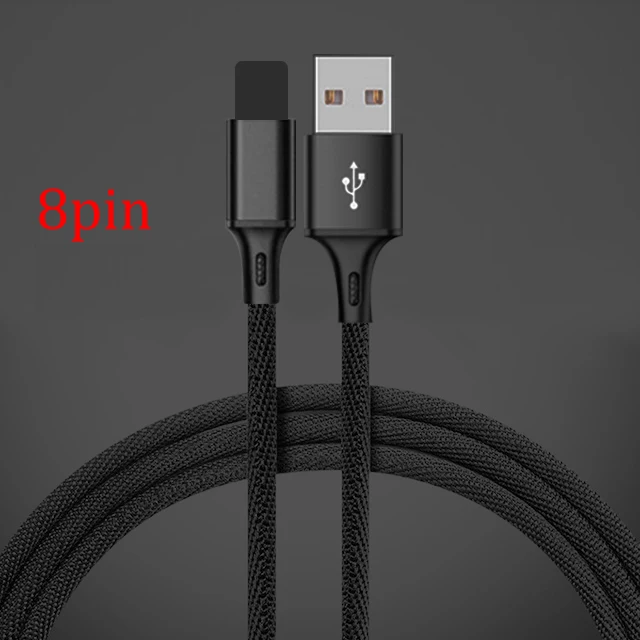 Usb кабель Micro USB кабель 1 м Быстрая зарядка 3,0 кабель для передачи данных usb type C кабель USB для samsung S10 S9 Xiaomi линия зарядного устройства для мобильных телефонов - Тип штекера: Cable for 8pin