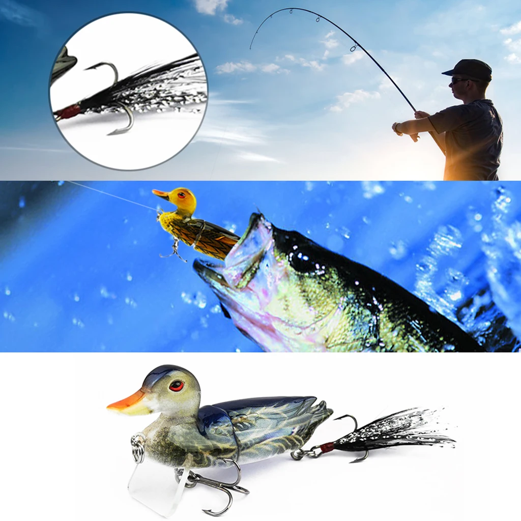 

Fishing bait 7 cm or 12 cm duck bait with hook hard bait multi-joint 3D fishing rod suitable for all kinds of fishing