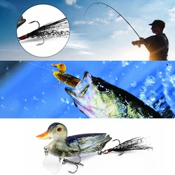 Fishing bait 7 cm or 12 cm duck bait with hook hard bait multi-joint 3D fishing rod suitable for all kinds of fishing Fishing bait 7 cm or 12 cm duck bait with hook hard bait multi-joint 3D fishing rod suitable for all kinds of fishing