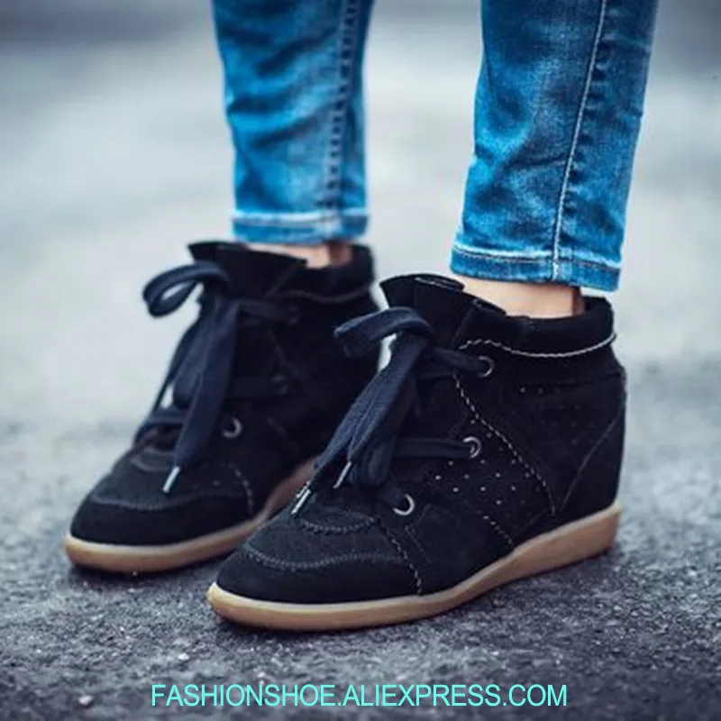 

Height Increasing Wedge Sneakers Spring Casual Sport Shoes Trainer Beckett Sneakers Mtorcycle Boots Ankle Boots Women Sneakers