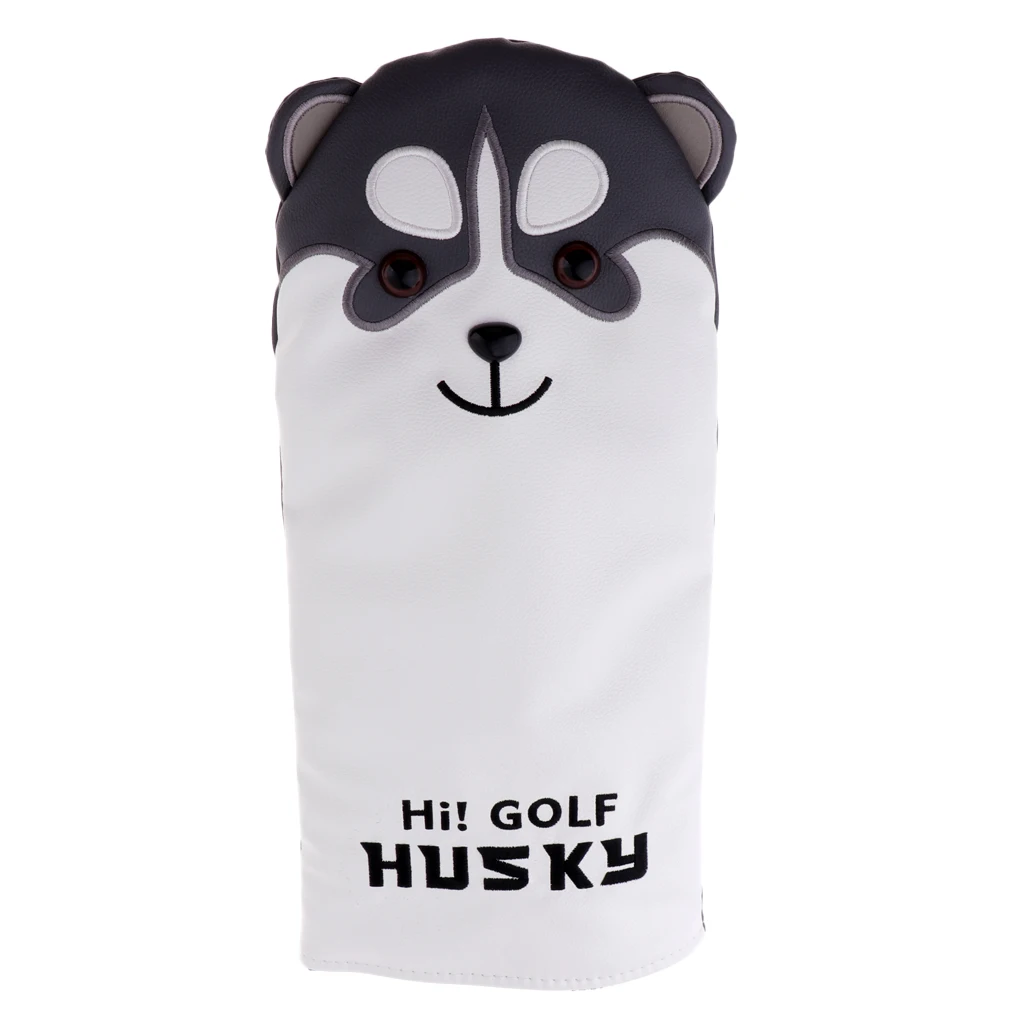 Golf Head Covers Headcover Driver Fairway Wood Covers Set with Dog Pattern