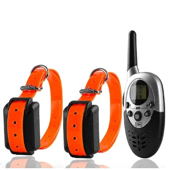 

Remote Dog Training Electric Collar Pet Dogs Shock Training Collar Waterproof Rechargeable LCD Remote for Two 2 Dogs