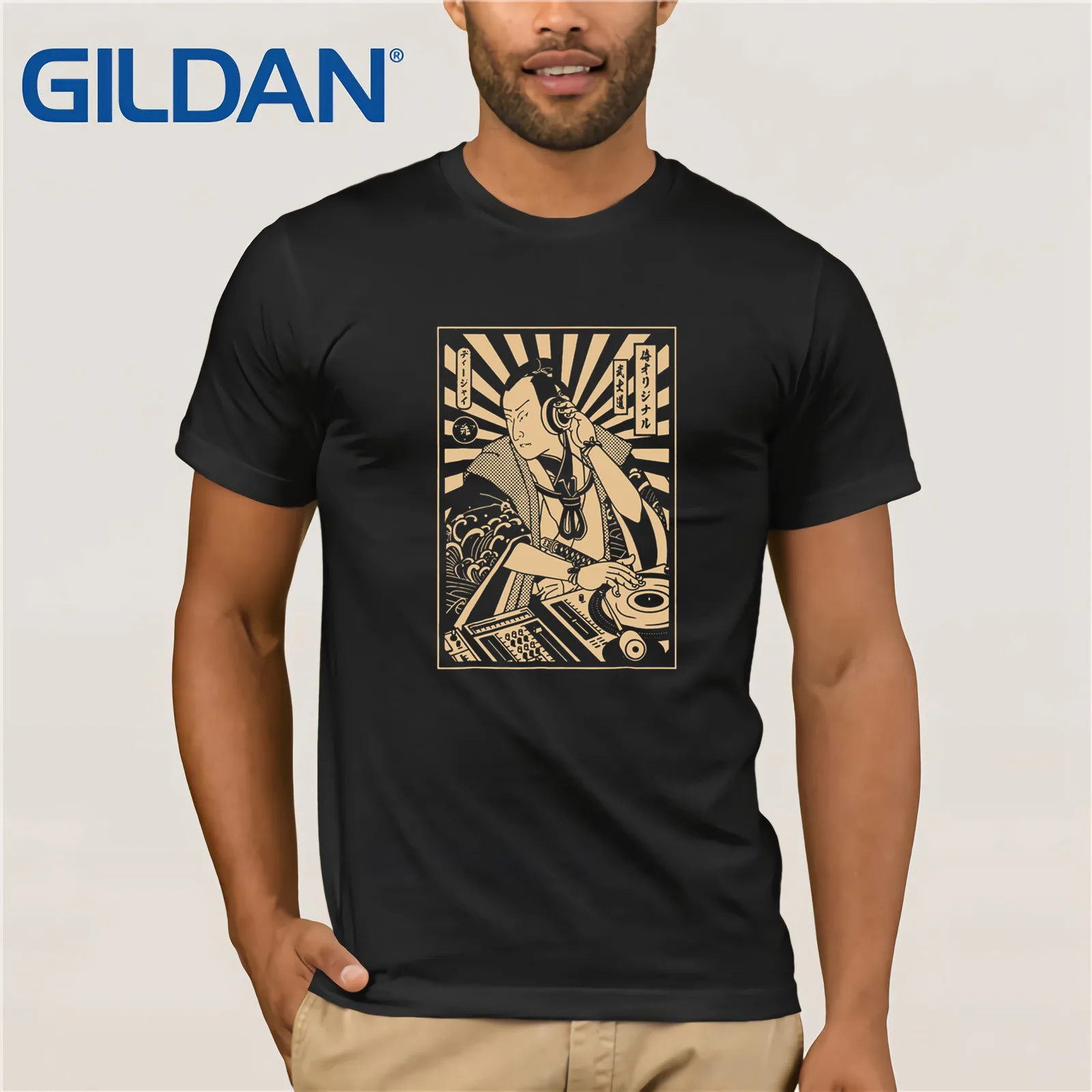 Dj Samurai T Shirt Fashion Disco Japanese Gift 2021 Summer Men's Short Sleeve T-Shirt | Мужская одежда