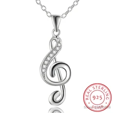 Популярная подвеска в музыкальном ритме для женщин, свадебное ожерелье из серебра 925 пробы, ювелирные изделия для девушек и девушек, аксессуары для помолвки