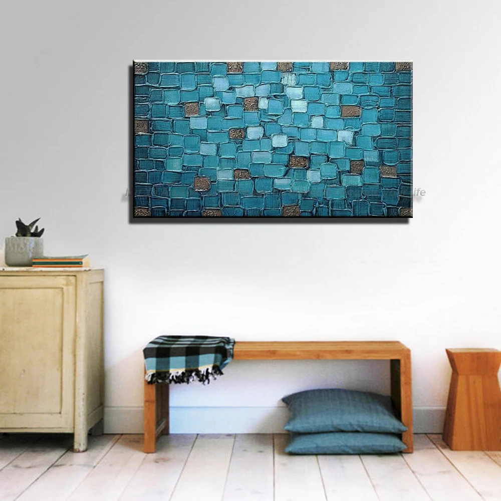 Arte pared grande lienzo pintado a mano de Alta calidad abstracta