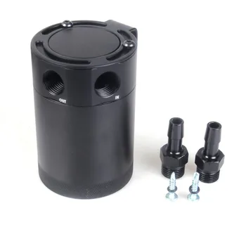 

Universal Compact Baffled Oil Catch Can 2-Port Black Color Perfect in Workmanship Best Replacement for different configurations