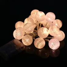 7 55 футов 2 3 м 20 LED ватный шар световая гирлянда на батарейках