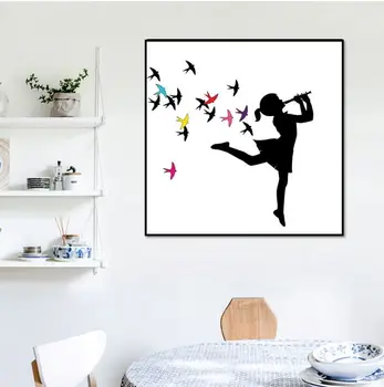 

hand painted pop art Banksy creative cartoon dog on canvas painting good for wall art decoration