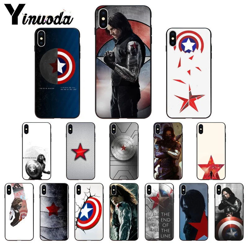 Новый чехол для телефона Yinuoda Captain America Civil War Soldier iPhone 5 5Sx 6 7plus 8 8Plus X XS MAX