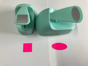 

free ship 1.5 inch square and 2 inch oval craft punches for DIY paper cutter punchers scrapbook punch paper handmade puncher