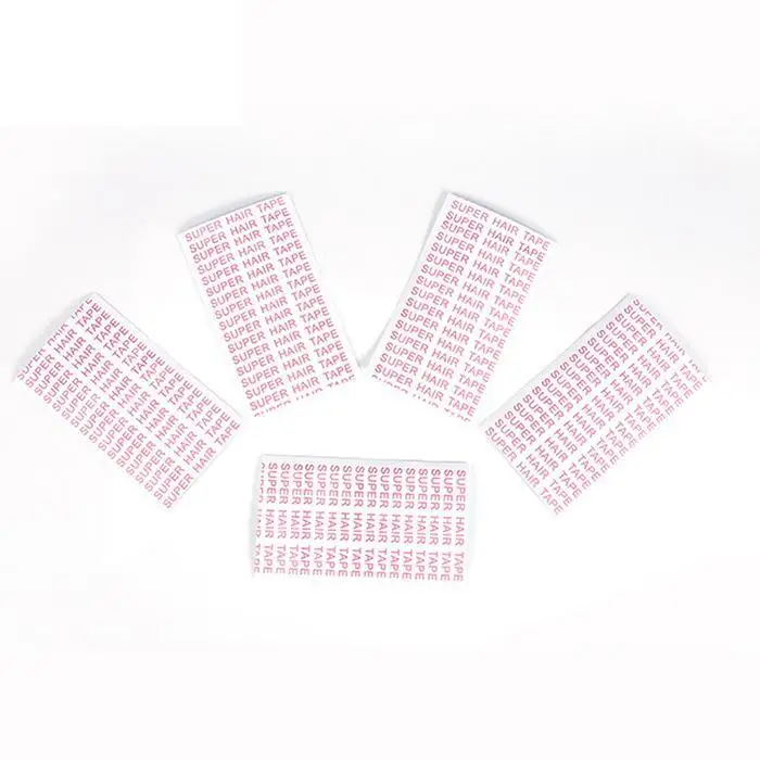 12pcs/Sheet Hair Tape Adhesive Glue Double Side Tape Waterproof For Lace Wig Hair Extension Tool