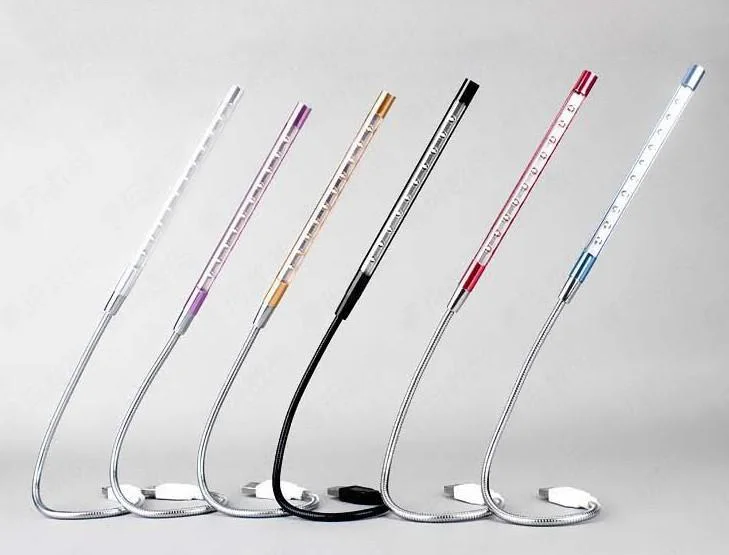 Мини Портативный Гибкая 10 светодиодов USB Light Настольная лампа компьютера