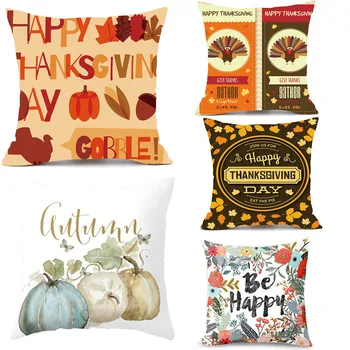 

Thanksgiving Rectangle Cover Decor Pillow Case Sofa Waist Throw Cushion Cover @A
