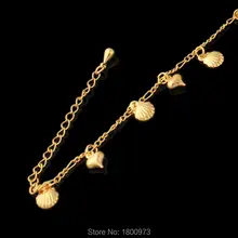 Европа и Америка дизайн. Золотые ножные браслеты для женщин с сердечками модные ювелирные изделия