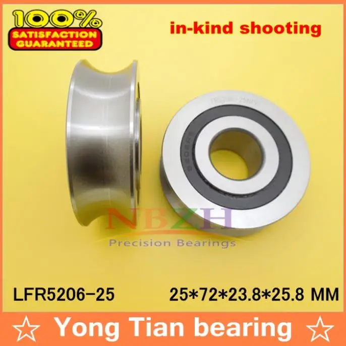 

25 MM track LFR5206-25 NPP LFR5206 KDD R5206-25 2RS Groove Track Roller Bearings 25*72*23.8 mm (Precision double row balls)