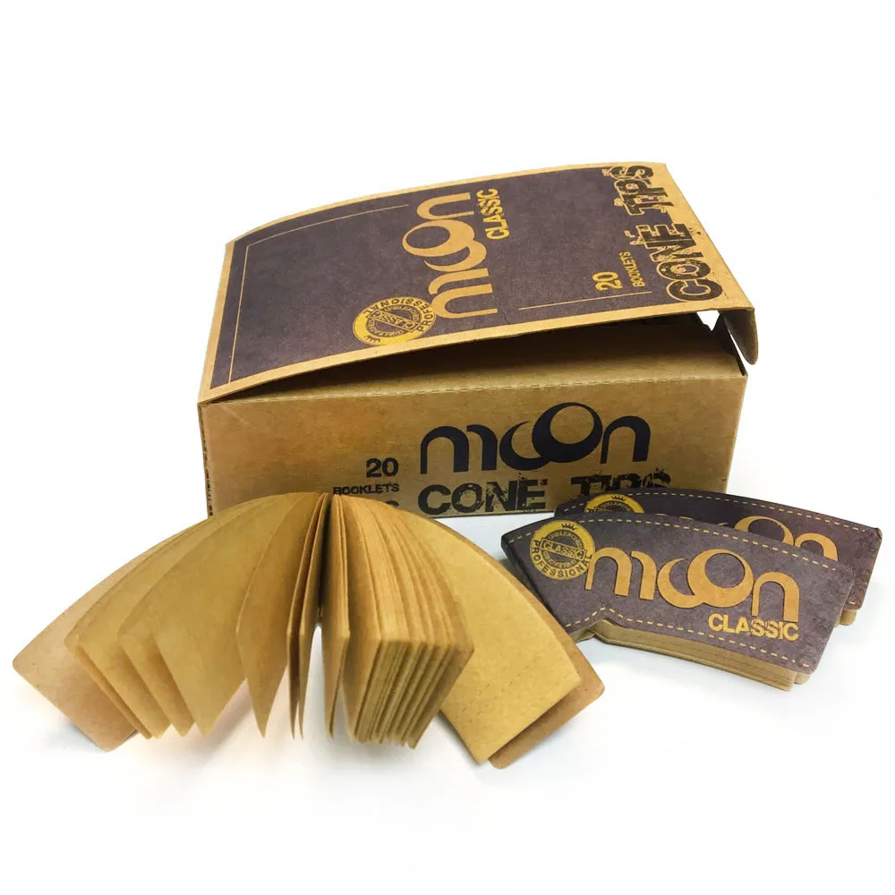 

MOON Rolling Filter Tips Natural Rolling Filter Tips 50 leaves Organic Paper Tips