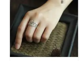 

STR 925 Sterling silver open Ring with box