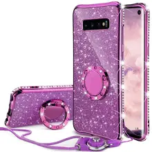 Алмазный чехол для Samsung Galaxy S10 Plus S10E S7 Edge S8 S9 Note 10 9, чехол для Samsung A6 A8 Plus A7, блестящий бампер