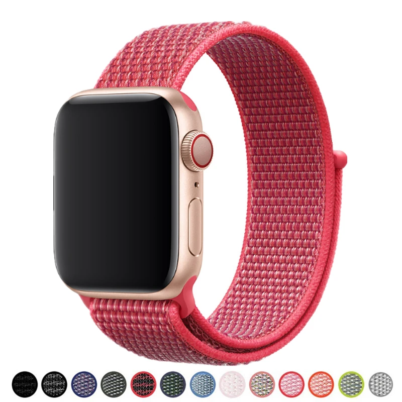 New Colorful Sport Loop Wristband for Apple Watch Band Series 4 40mm 44mm 38mm 42mm Soft Nylon Strap for iWatch 4 3 2 1 Straps цена New Colorful Sport Loop Wristband for Apple Watch Band Series 4 40mm 44mm 38mm 42mm Soft Nylon Strap for iWatch 4 3 2 1 Straps цены онлайн