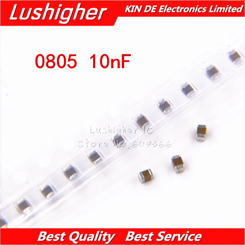 

100pcs 0805 10nf 103K 103 100V X7R Error 10% SMD Ceramic Capacitor MLCC