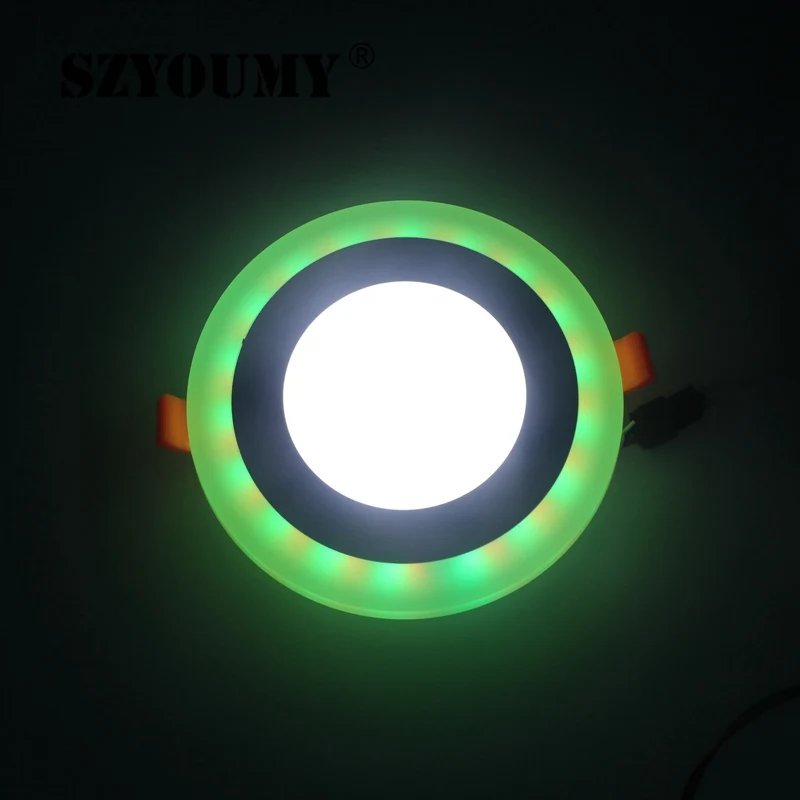 SZYOUMY Новый дизайн белый + RGB 3 модели Светодиодные панели света RGBW ультратонкие встраиваемые Акриловые 6 Вт 9 Вт 18 Вт 24 Вт светодиодные панели