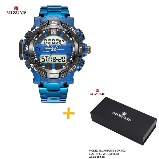 最新 新品 送料無料 海外大人気MIZUMS 腕時計デジタル 多機能LED