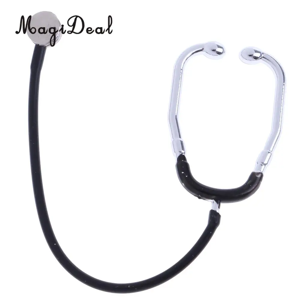Miniature 5Pcs Stethoscope Set Pretend Equipment for 1/12 Dolls House Life Scene Room Items Accs Children Role Play Doctor Toys