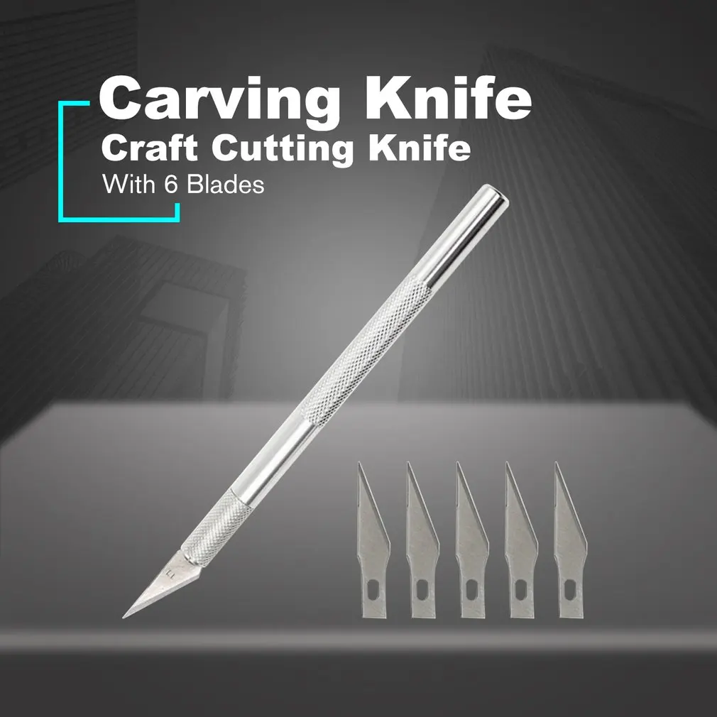 6 лезвия, ремесло, произведение искусства, режущий нож, сделай сам, резной нож, трафарет, забивание хобби, точилка, модель, ремонт, скульптура, нож для скальпеля