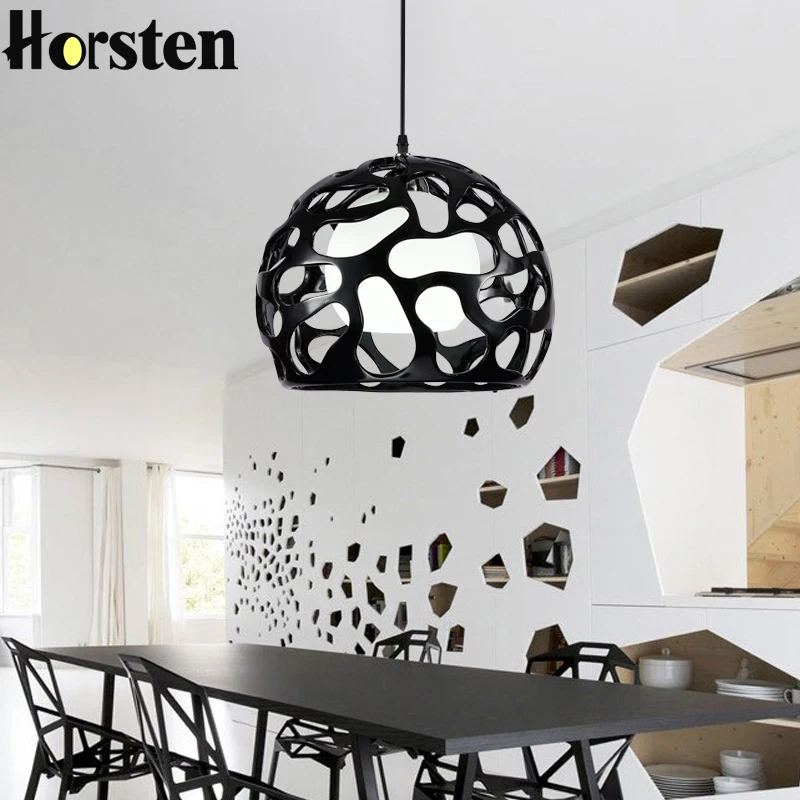 

Horsten Modern Nordic Resin Pendant Lights Simple Pendant Lamps For Dining Room Bedroom Restaurant Hollow Ball Pendant Lighting