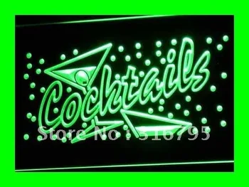 

i112 OPEN Cocktails Bar Pub Club NR LED Neon Light Signs On/Off Switch 20+ Colors 5 Sizes