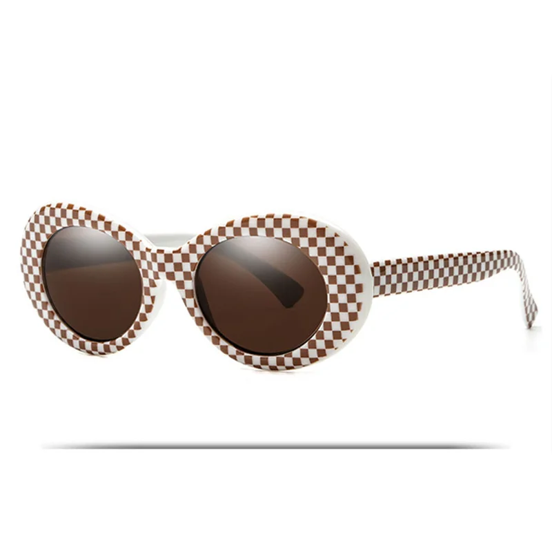 UVLAIK очки в стиле Курта Кобейна, мужские защитные очки, солнцезащитные очки для женщин, фирменный дизайн, овальные очки, ретро оттенки, UV400, солнцезащитные очки - Цвет линз: C1