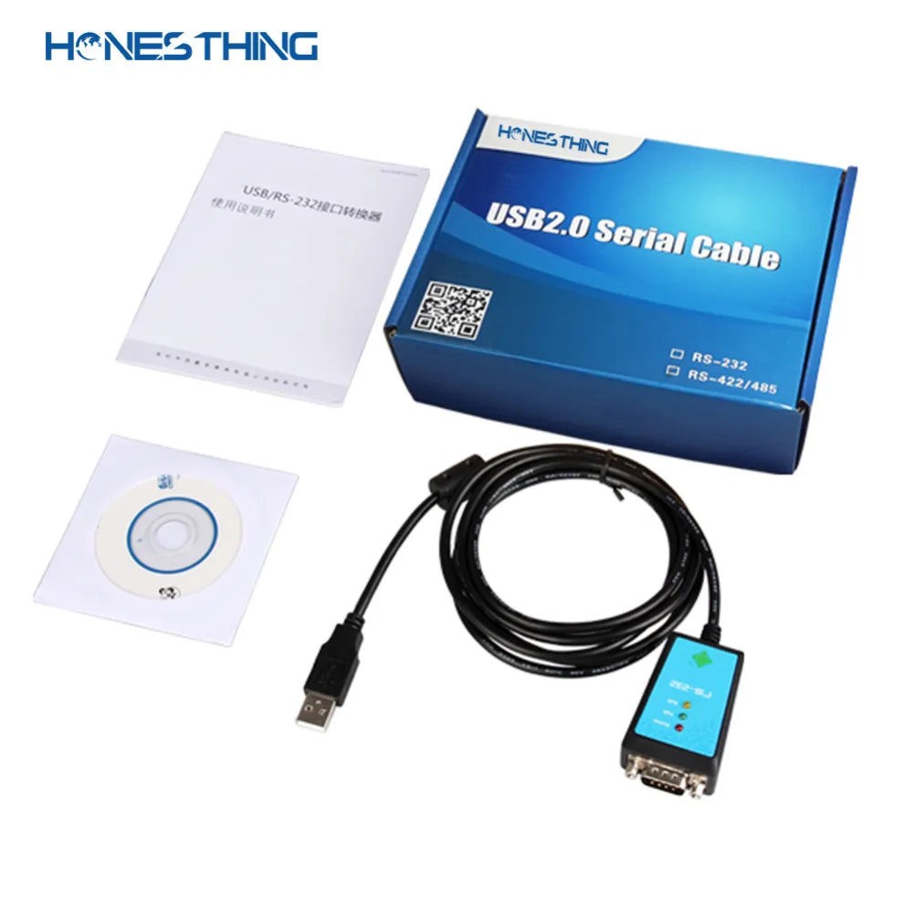 HonesThing USB 2.0 to Serial (9-Pin) DB-9 RS-232 Converter Cable,Serial Converter with Magnetic Ring [FTDI Chipset] 5.9 Feet 6