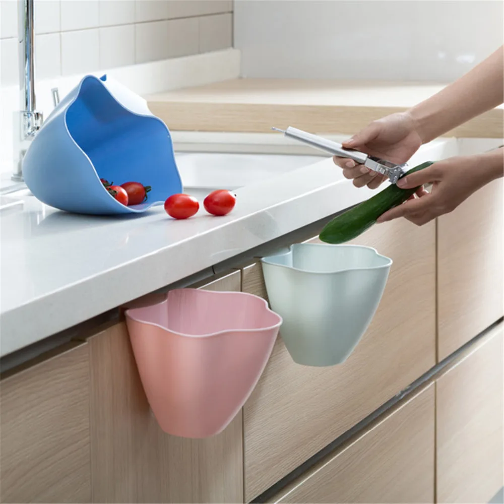

Creative Kitchen Storage Box Cabinet Hanging Trash Waste Sundries Bin Cans Organizer Garbage Scrap Storage Boxes Wastebasket