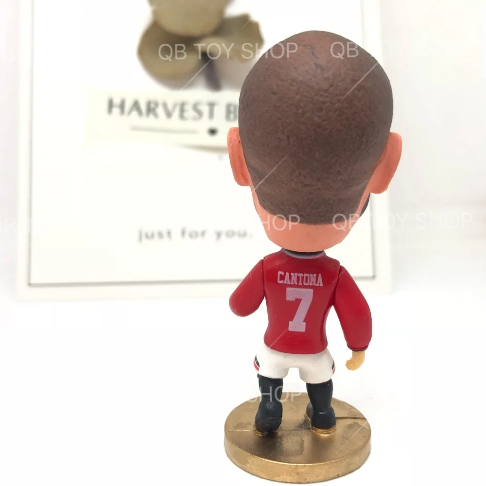 Soccerwe لكرة القدم دمية تمثال كرة القدم نجوم كانتونا 7 # الأحمر المنقول المفاصل الراتنج النادرة لعبة مجسمة عمل الشكل
