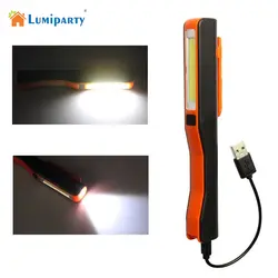 Lumiparty usb зарядка мини светодиодный фонарь светодиодный супер яркий белый мини лампа для досмотра ручка карманный зажим Рабочий фонарь