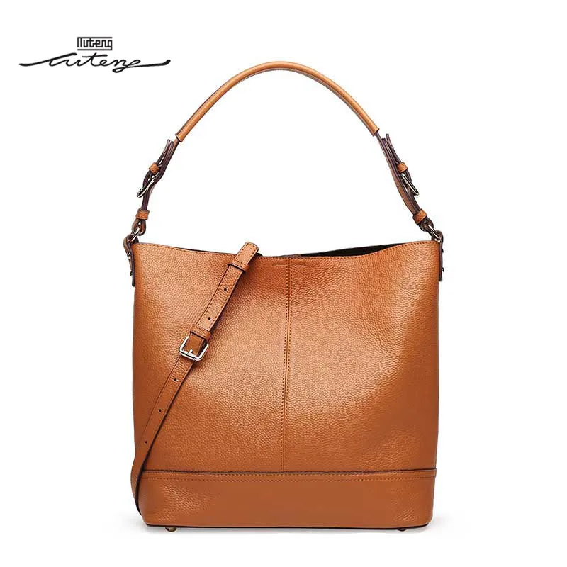 TU-TENG Luxury Handbags Women Bags Designer Female Simplicity Bucket Shoulder Bucket Bag Genuine Leather Fashion Handbags G89880 TU-TENG Luxury Handbags Women Bags Designer Female Simplicity Bucket Shoulder Bucket Bag Genuine Leather Fashion Handbags G89880