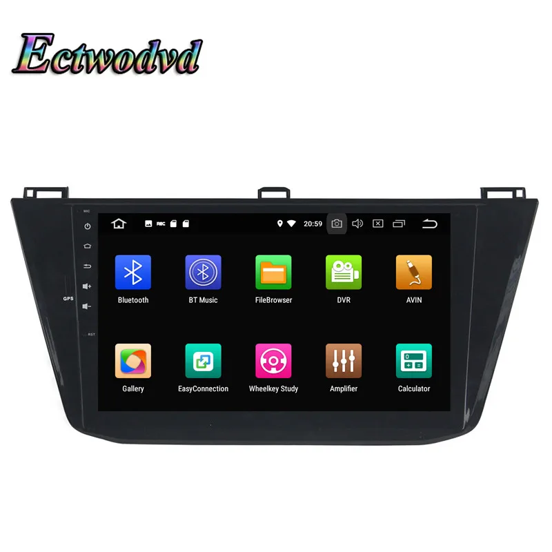 Sale Ectwodvd 4G RAM 32G ROM Octa Core Android 8.0/8.1 Car DVD for Volkswagen Tiguan 2016 2017 2018- Radio Stereo Play GPS Navigation 2