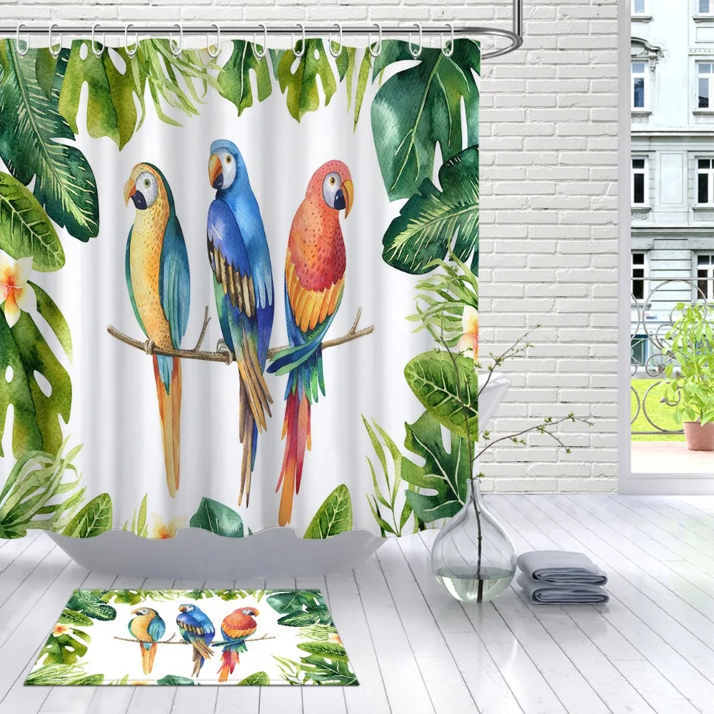 Ollt Tenda da Doccia per Bambini con Ananas dellacquerello di Frutta Tropicale per Il Bagno Soggiorno Tenda da Doccia a Prova di Muffa 200x240 cm A