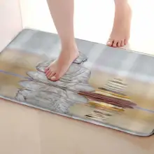 Гуаньинь Стиль Ванная комната коврик, забавные Нескользящие коврик для ванной, душ, Шторы s аксессуары, соответствующие вашему душ Шторы