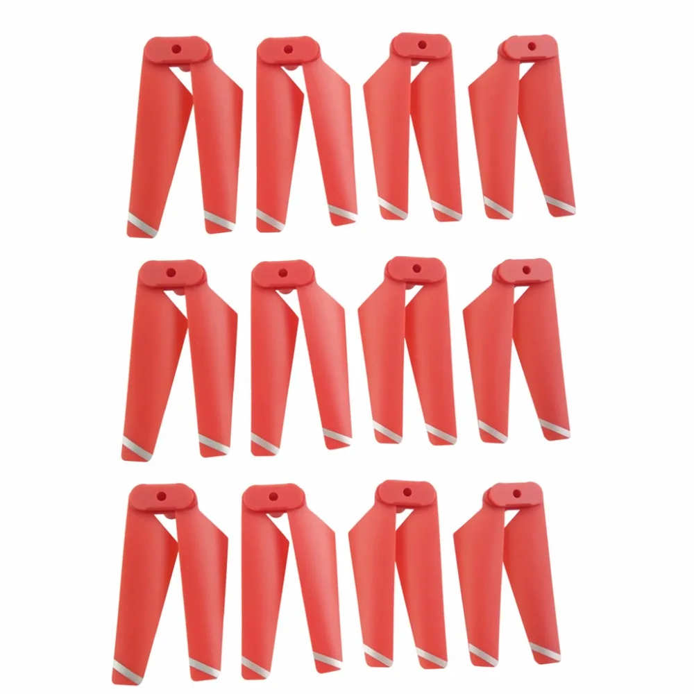 

12PCS propeller for SYMA X5C X5SC X5SW X5HC X5HW X5UC X5UW four-axis drone spare parts remote drone folding propeller red
