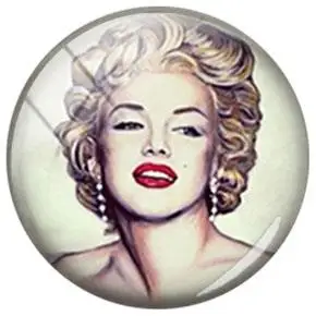 JWEIJIAO Marilyn Monroe DIY Glass Cabochon Dome Images Demo Flat Back Jewelry Findings 12mm/15mm/16mm/18mm/20mm 5pcs/lot - Цвет: NS086 03