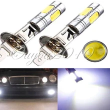 Высокая мощность 2x h1 7,5 Вт с объективом супер яркий H1 Автомобильный светодиодный белый день вождения противотуманных фар лампа