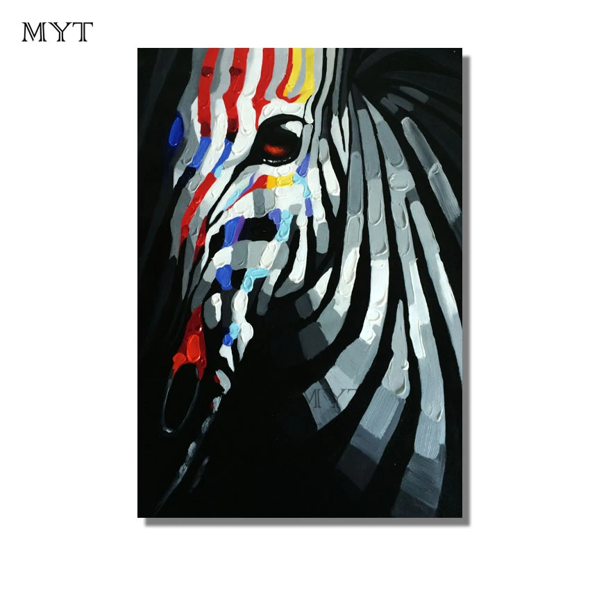 Real Afbeelding Schilderij Hand Paitned Zwarte Bodem Zebra Kleur Moderne  Abstracte Olieverfschilderijen Op Canvas Zitkamer 1 Stk/set|oil  painting|modern abstract oil paintingpaintings on canvas - AliExpress